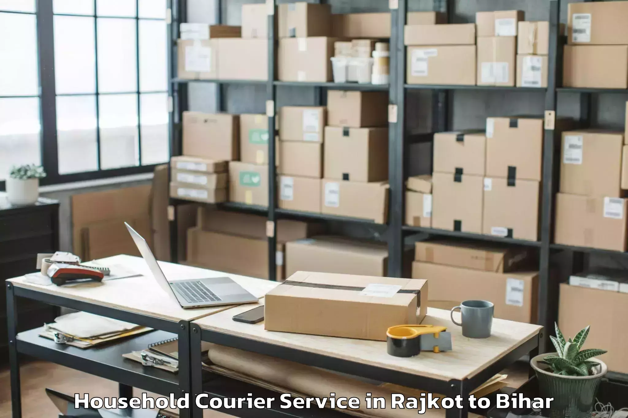 Top Rajkot to Alamnagar Household Courier Available